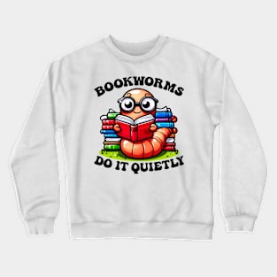 Whimsical Bookworm Decoration - Perfect Gift for Readers & Literary Enthusiasts Crewneck Sweatshirt